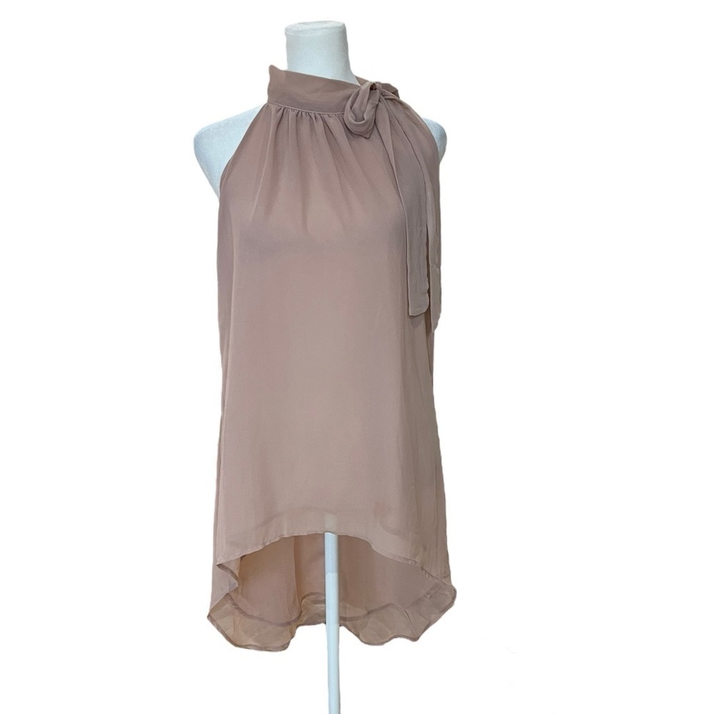 Sweet Pea New York & Company Pink Bow Sleeveless Blouse